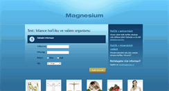 Desktop Screenshot of magnesium.cz